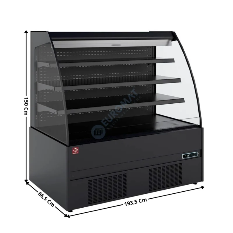 Vente Flash Meuble semi-mural réfrigéré / Libre-Service Ouvert avec Rideau / 193,5 Cm – Noire | ERM20P5 | DIAMOND