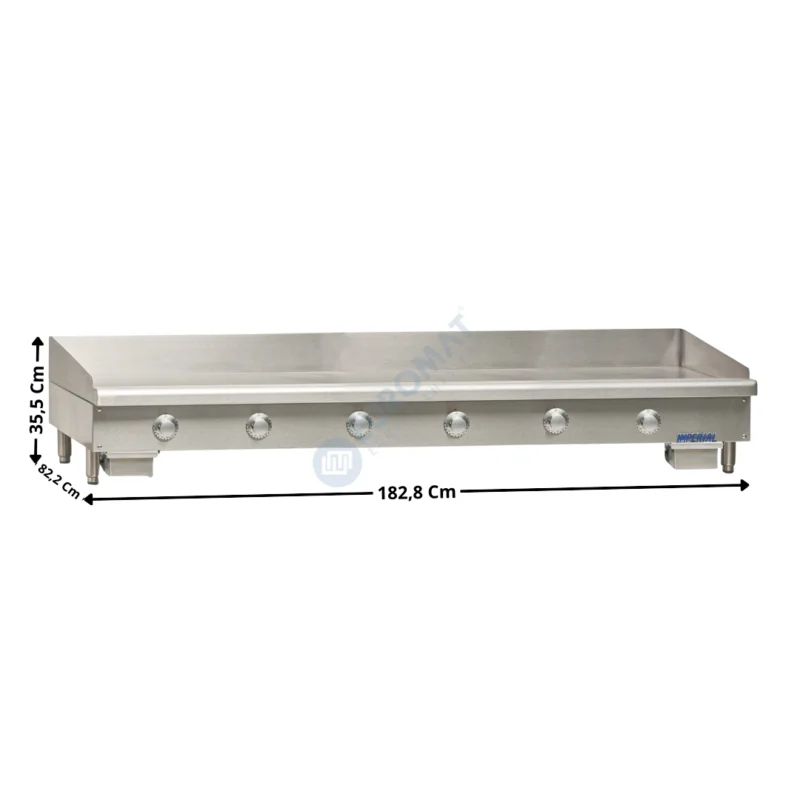 Haute Qualité Plaque – Plancha 6 zones acier électrique – Premium | ITG72E | IMPERIAL