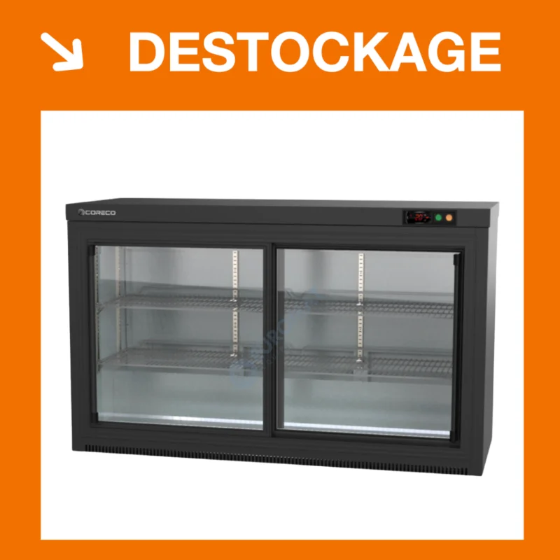 Arrière bar 2 portes coulissantes vitré TOP | ERHS350L | CORECO Prix Cassé