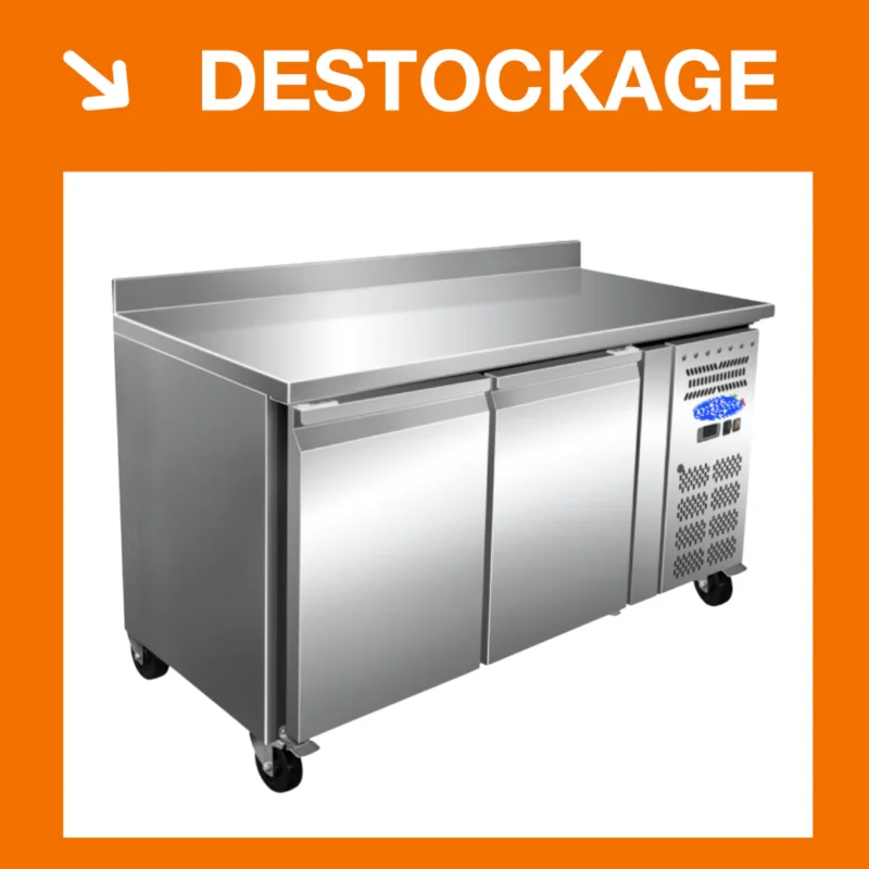 Meuble table réfrigérée – 2 portes pleines GN1/1 | DREG2200AC | ATLAS COLD Seulement Aujourd’hui