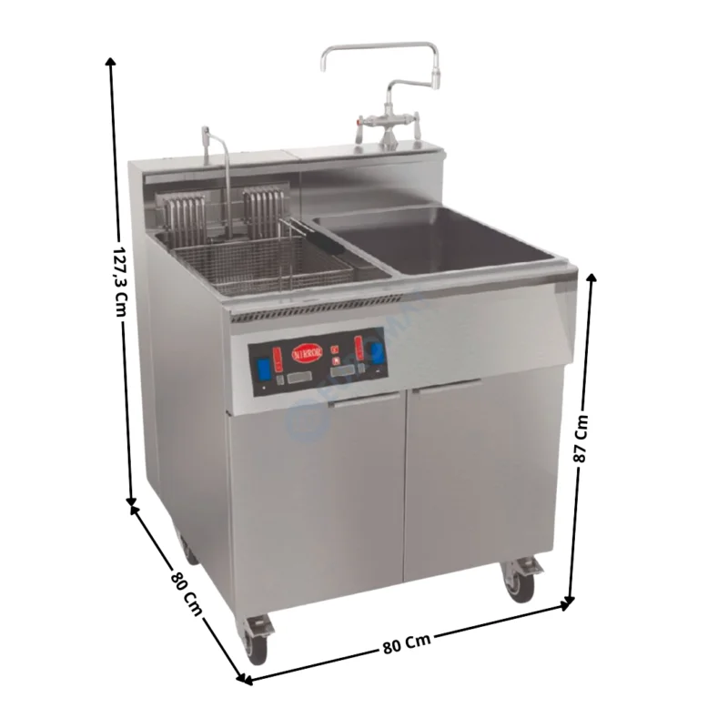 Super Prix Cuiseur à pâtes 22 Litres électrique avec Poste de Rinçage – Modèle Automatique | CP85RT | MIRROR