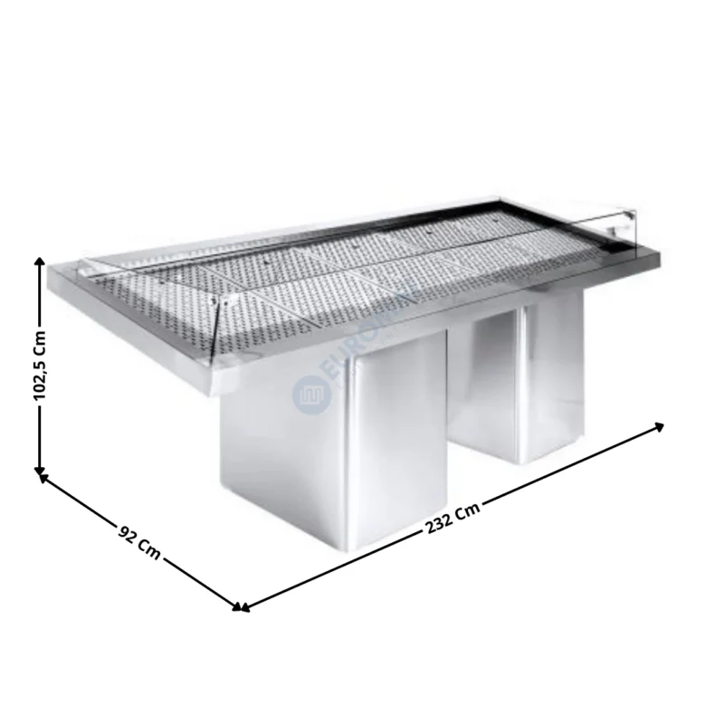Prix Choc Etale/Vitrine à poisson neutre 232x92 Cm | 70830030 | COMBISTEEL