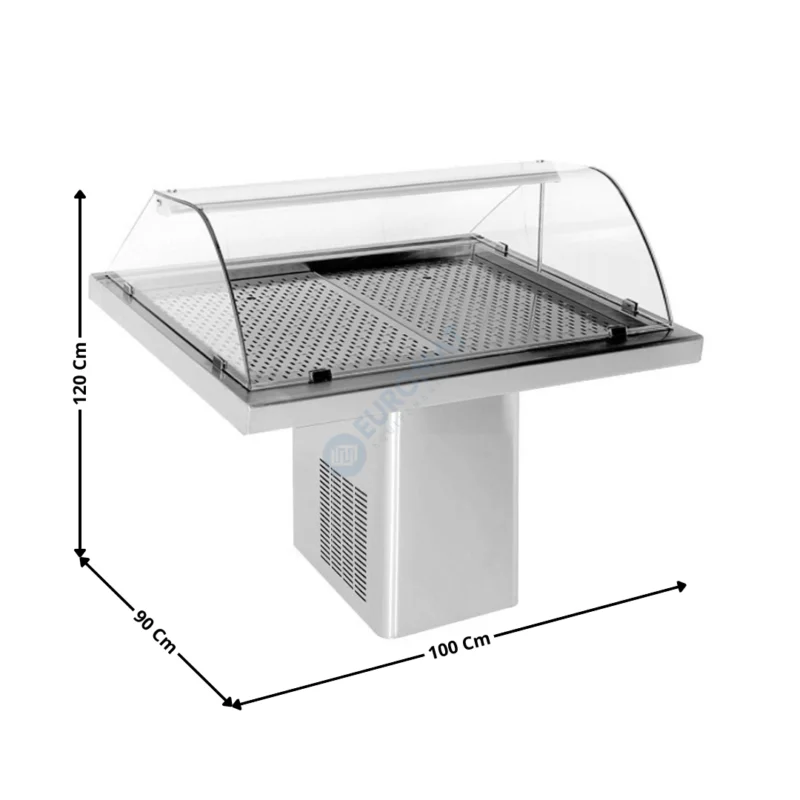 Etale/Vitrine à poisson réfrigérée 100x90 Cm | 70830005 | COMBISTEEL Commander Vite