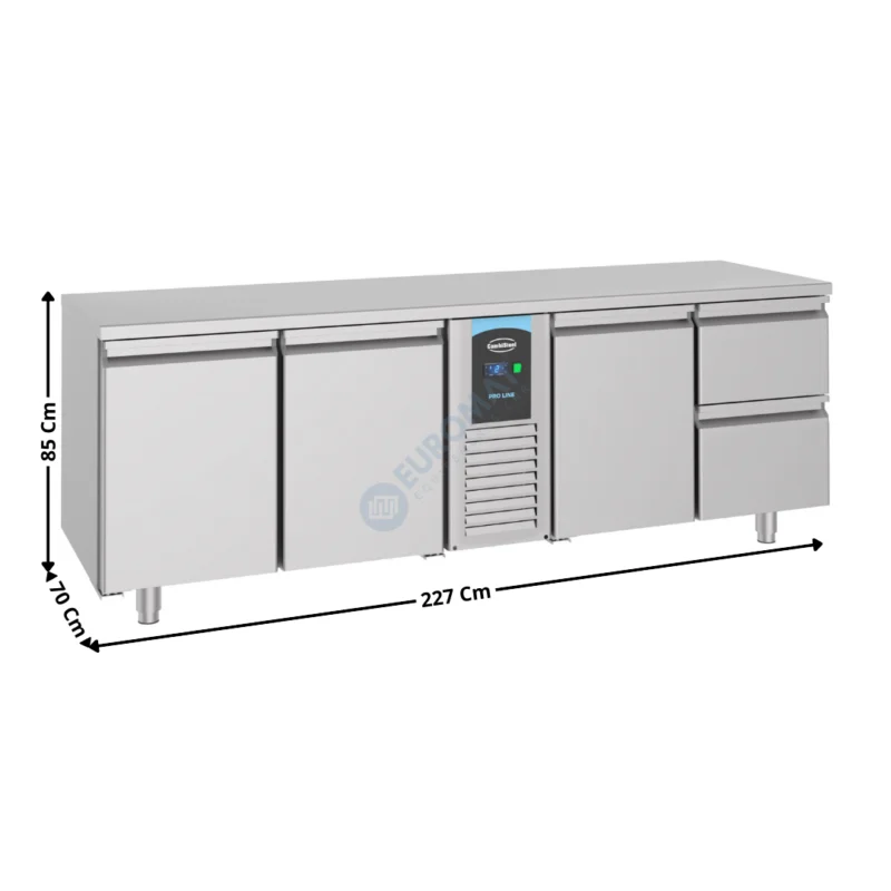 Prix Choc Meuble Table réfrigérée 3 portes + 2 tiroirs – Positive – Série Pro Line | 74895360 | COMBISTEEL