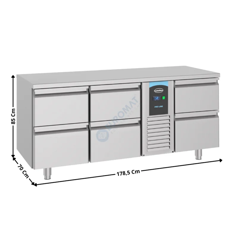 Meuble Table réfrigérée 6 tiroirs – Positive – Série Pro Line | 74895380 | COMBISTEEL Expédié Aujourd’hui