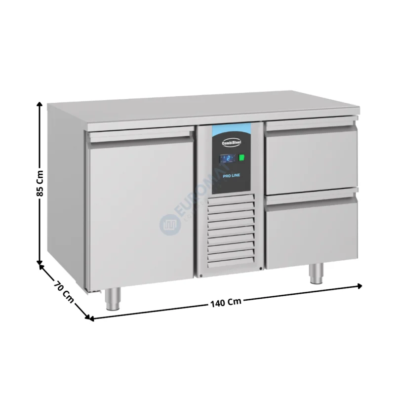 Meuble Table réfrigérée 1 porte + 2 tiroirs – Positive – Série Pro Line | 74895350 | COMBISTEEL Dernière Chance