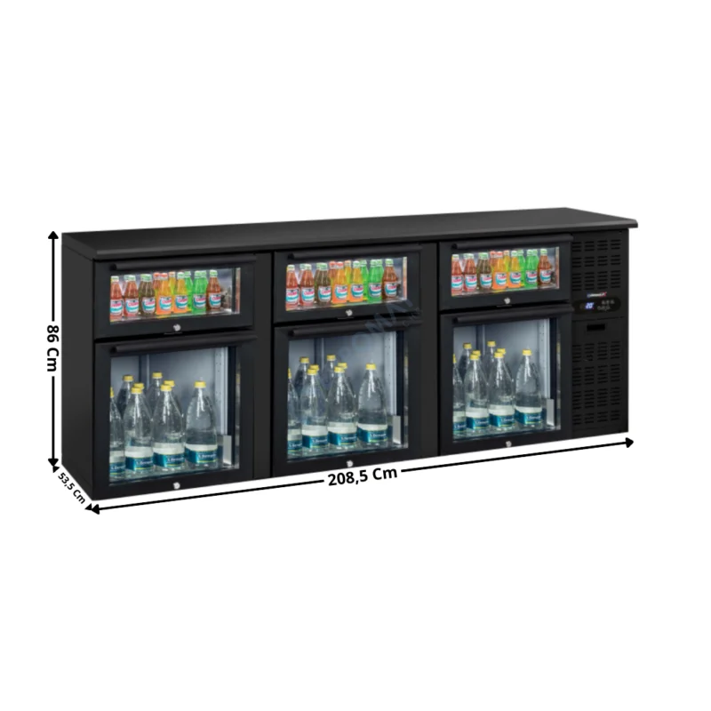 Produit De Marque Arrière bar 6 Tiroirs Mixtes vitrés – Gamme Pro | CAB32TMV | CASSELIN