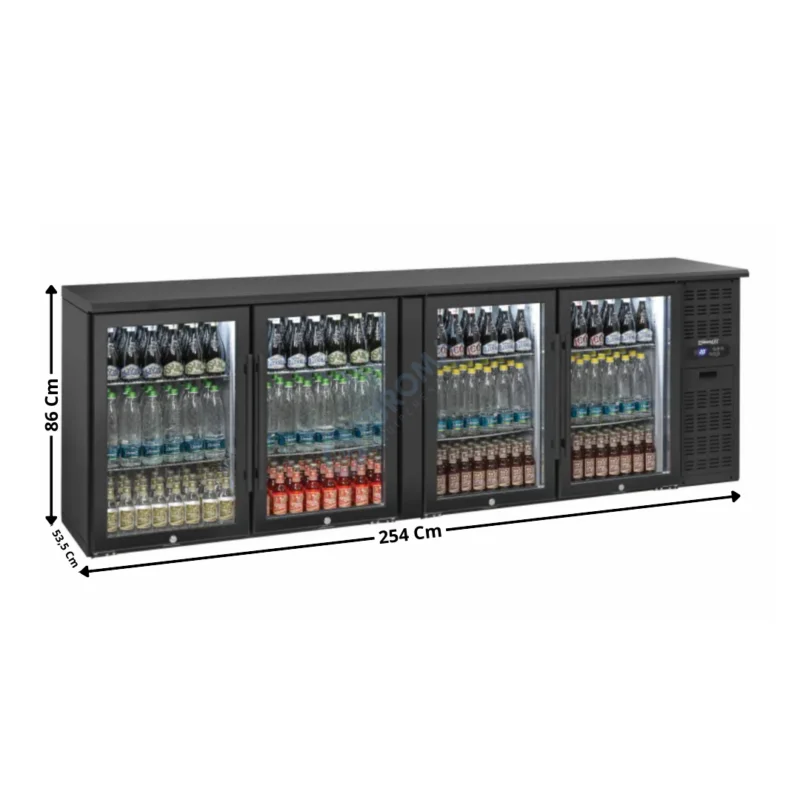 Bon Marché Arrière bar 4 portes battantes vitrées – Gamme Pro | CAB4PV | CASSELIN