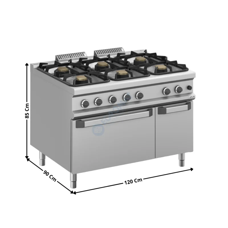 Fourneau 6 zones avec Four gaz XXL – MAGISTRA 900 ECO | MFB912AFGXXL | MBM ITALY Commander Maintenant