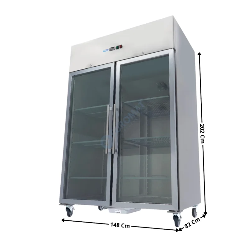 Meilleure Vente Armoire positive 1400 L. – 2 portes vitrées GN2/1 | 09400021 | MAXIMA