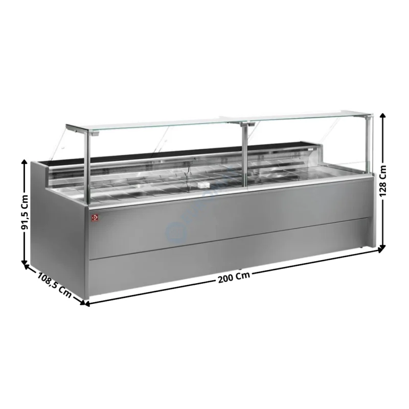 Expédié Aujourd’hui Vitrine réfrigérée 200cm / Coloris Gris – VENICE LINE | VZ20G8VR2 | DIAMOND