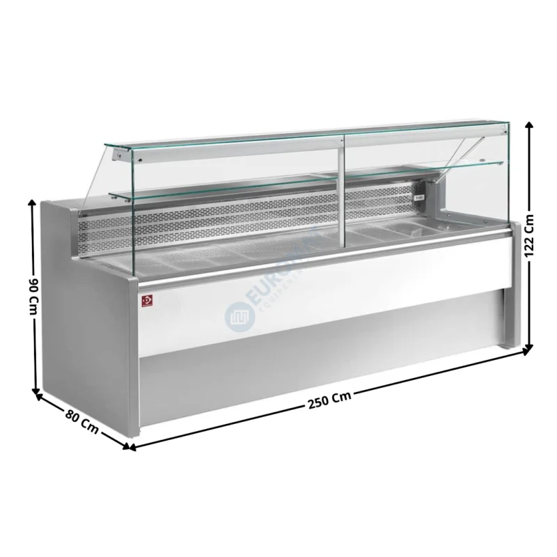 Vitrine réfrigérée 250cm / Coloris Gris-Blanc – HIMALAYA PLUS | RO25E8R2 | DIAMOND Paiement Sécurisé