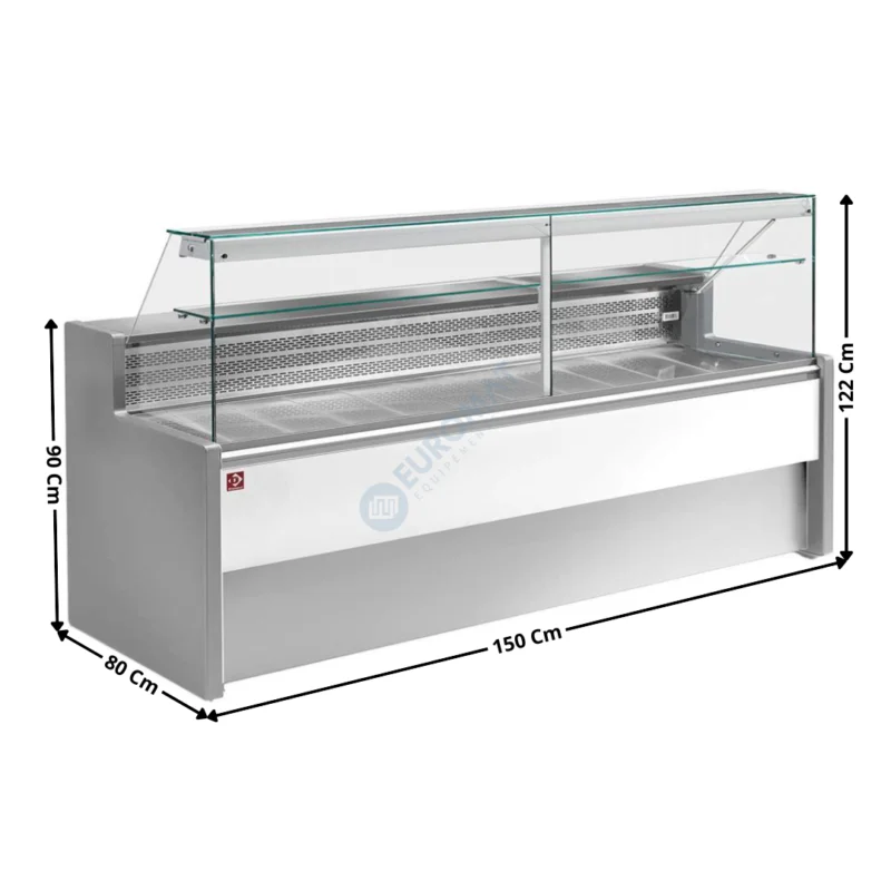 Soldes Vitrine réfrigérée 150cm / Coloris Gris-Blanc – HIMALAYA PLUS | RO15E8R2 | DIAMOND
