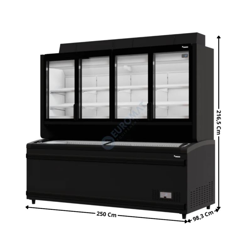 Prix Choc Combinée Négative 878+938L. – Compresseur à Vitesse Variable / Coloris Noir | COMBI250SLBECOVCCB | FRICON