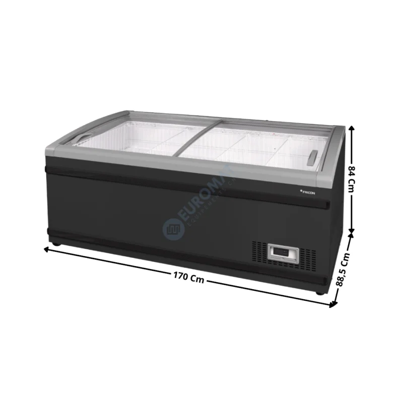 Congélateur 532L. coulissant / Coloris Noir / Compresseur VV – Série Supermarché | SMR170SLBVCCB | FRICON Super Prix