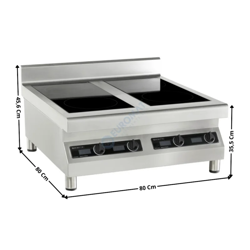 Commander Maintenant Module Cuisinière 4 Zones à Induction » 16 kW » – Série 800 | MO4I160 | ADVENTYS