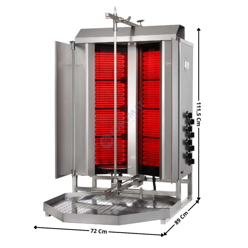Machine à Kebab 8 Zones Vitro-Céramique avec Déflecteurs G+D – Version HP Electrique – Premium Series | VMUCE4+ACPT0901 | POTIS Offre Du Jour