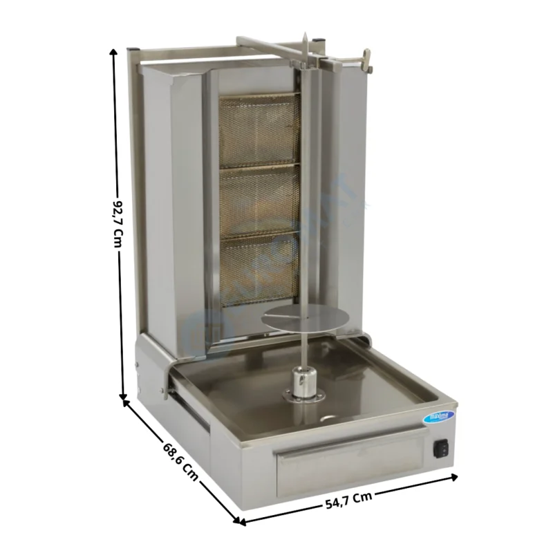 Paiement Sécurisé Machine à Kebab 3 zones Gaz – ECO Series | 09370210 | MAXIMA