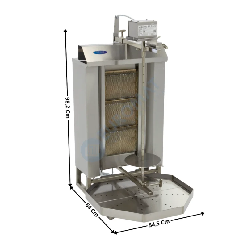 Offre Exclusive Machine à Kebab 3 zones Gaz – ECO Series | 09370225 | MAXIMA