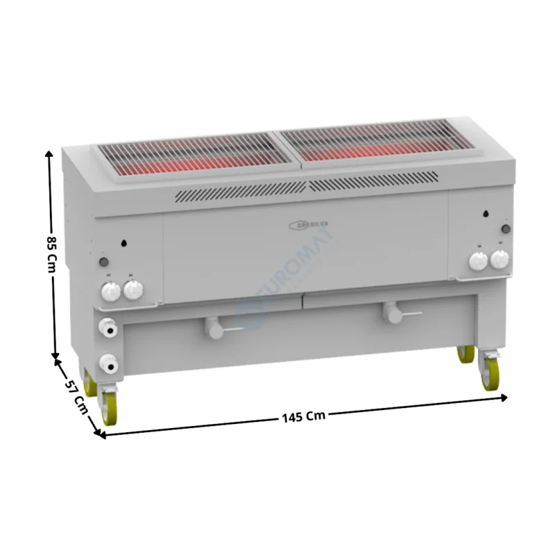 Usine Directe Grillade/Parrilla Horizontal Haut Rendement – Modèle GHPI « Large-Gaz » | GREF5A10 | GRESILVA