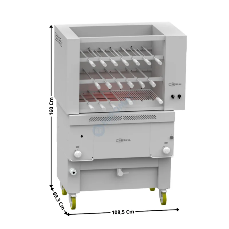 Grill Multifonctions Rotative / Capacité 20 Broches – Modèle GR 20 | GRER20A10 | GRESILVA Expédié Aujourd’hui