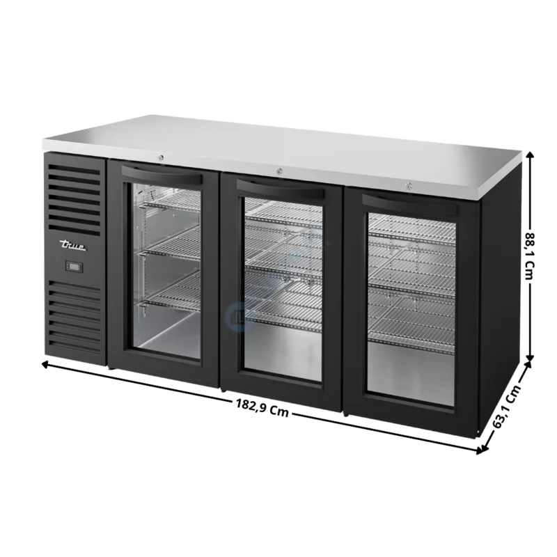 Offre Exclusive Arrière-bar réfrigérée 660L. Noir – Portes Vitrées – Premium Series | TBR72RISZ1LBGGG2 | TRUE