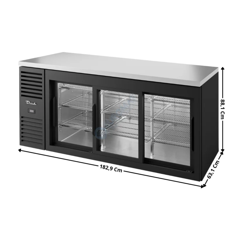 Meilleur Prix Arrière-bar réfrigérée 660L. Noir – Portes Vitrées – Premium Series | TBR72RISZ1LB1112 | TRUE