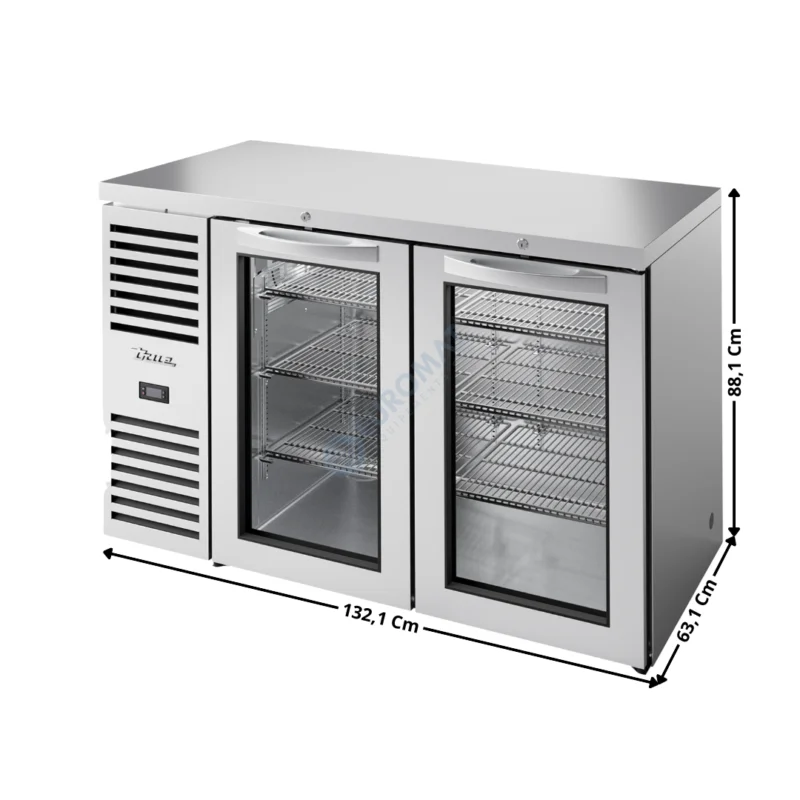 Offre Exclusive Arrière-bar réfrigérée 480L. Inox – Portes Vitrées – Premium Series | TBR52RISZ1LSGG2 | TRUE