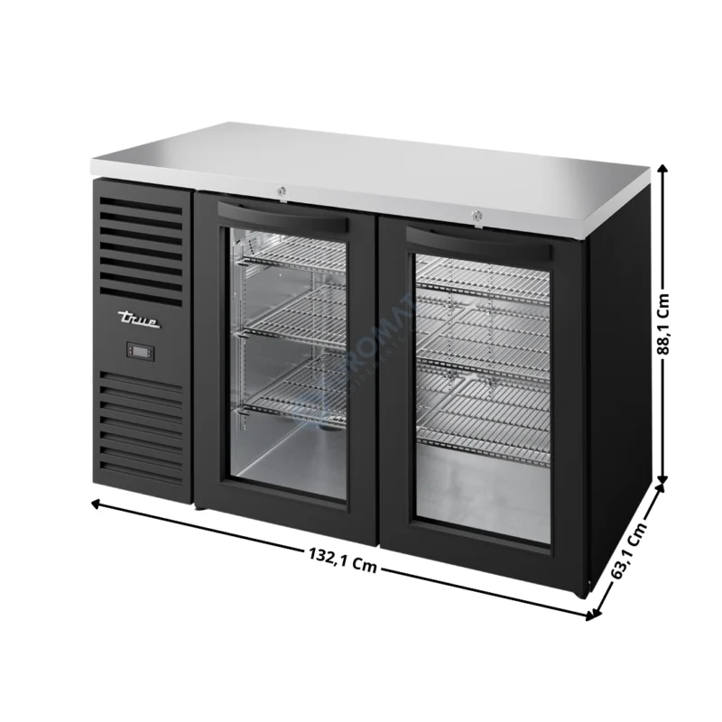 Solde Arrière-bar réfrigérée 480L. Noir – Portes Vitrées – Premium Series | TBR52RISZ1LBGG2 | TRUE