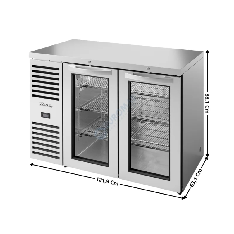 Achetez Aujourd’hui Arrière-bar réfrigérée 440L. Inox – Portes Vitrées – Premium Series | TBR48RISZ1LSGG2 | TRUE