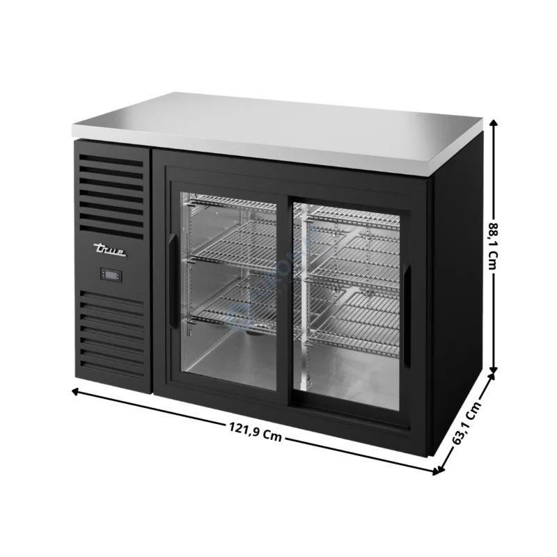 Commander Maintenant Arrière-bar réfrigérée 408L. Inox – Portes Vitrées – Premium Series | TBR48RISZ1LB112 | TRUE