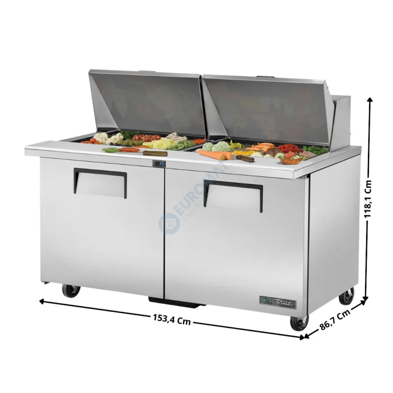 Saladette Haut Rendement – 2 portes pleine – 24 x GN1/6 – Premium Series | TSSU6024MBSTHC | TRUE Paiement Sécurisé