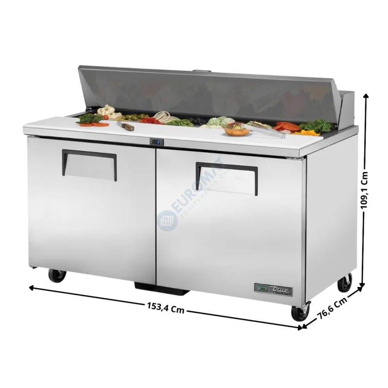 Meilleur Choix Saladette Haut Rendement – 2 portes pleine – 16 x GN1/6 – Premium Series | TSSU6016HC | TRUE