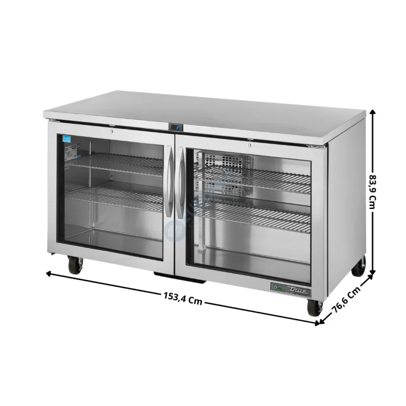 Populaire Meuble réfrigérée positive 439 L. – 2 portes vitrée « Série TUC » – Premium Series | TUC60GHCFGD01 | TRUE