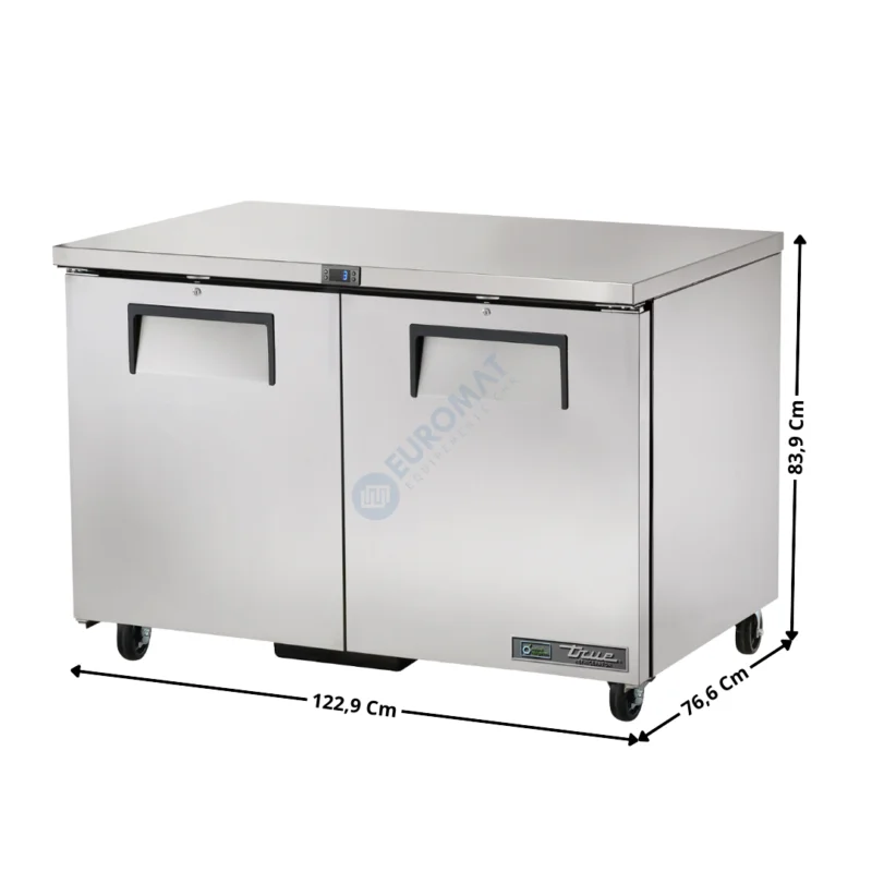 Haute Qualité Meuble réfrigérée positive 340 L. – 2 portes pleine « Série TUC » – Premium Series | TUC48HC | TRUE