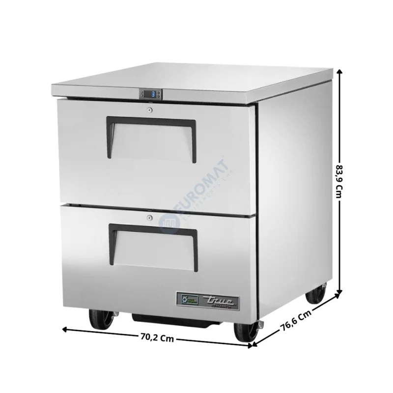 Certifié Meuble réfrigérée positive 184 L. – 2 tiroirs « Série TUC » – Premium Series | TUC27D2HC | TRUE
