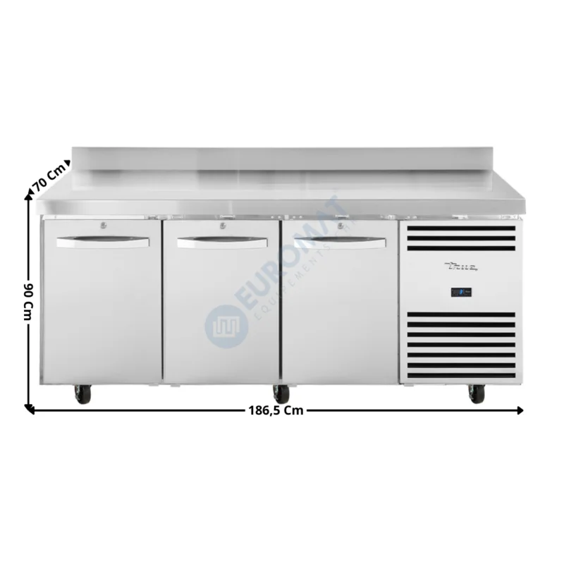 Jusqu’à Épuisement Des Stocks Meuble réfrigérée négative – 3 portes pleine GN1/1 – Premium Series | TCF13CRSSDLDR+WT | TRUE