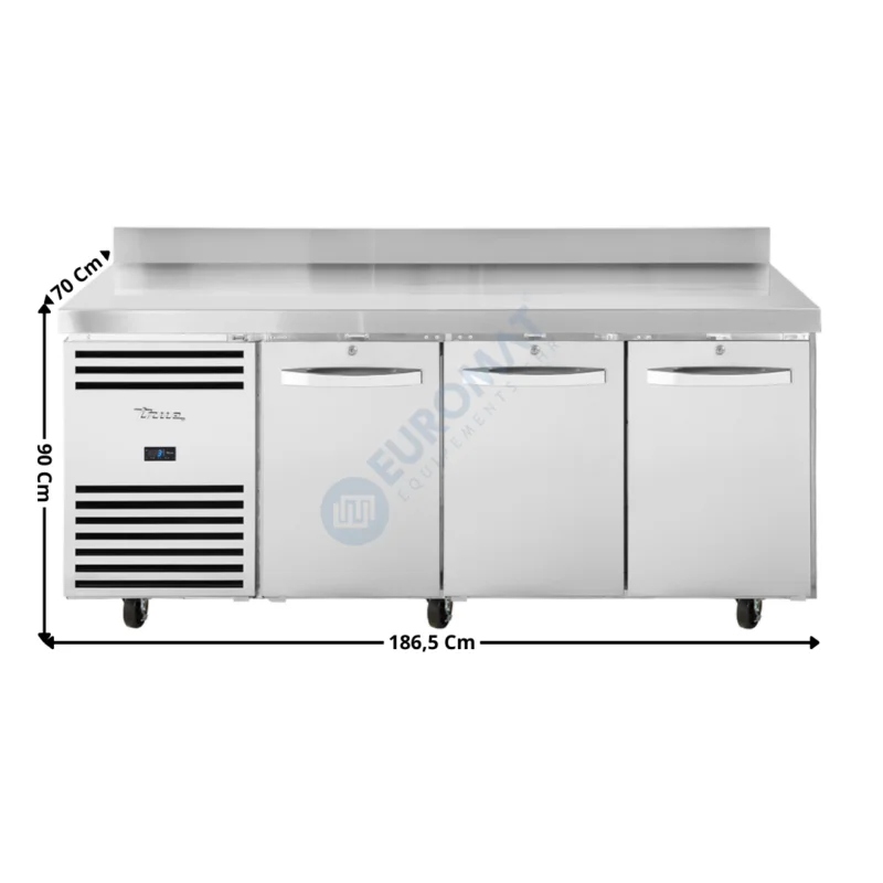 Meuble réfrigérée positive – 3 portes pleine GN1/1 – Premium Series | TCR13CLSSDLDR+WT | TRUE Expédition Rapide