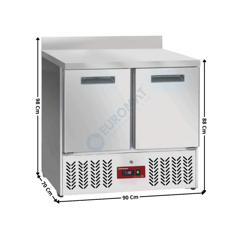 Meuble réfrigérée 2 Portes Pleine avec Dosseret | SA26X2D | DIAMOND Top Vente
