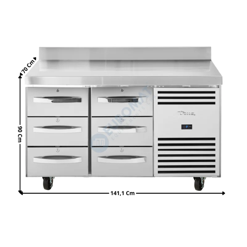 Nouveauté Meuble réfrigérée positive – 6 tiroirs GN1/1 – Premium Series | TCR12CRSSDLDR+WT+2X3D | TRUE