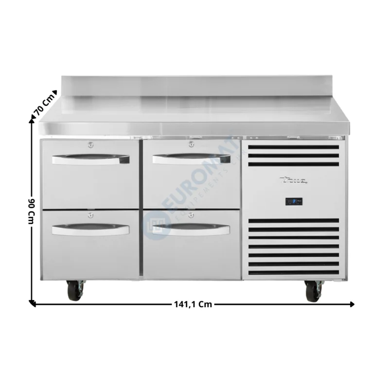 Meuble réfrigérée positive – 4 tiroirs GN1/1 – Premium Series | TCR12CRSSDLDR+WT+2X2D | TRUE Vente Flash