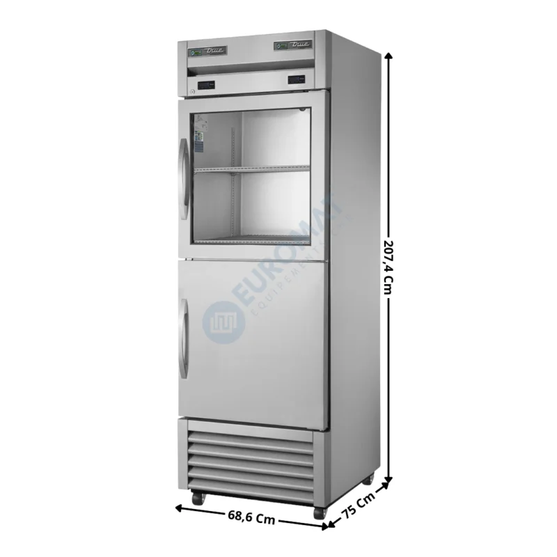 Usine Directe Armoire bi-température 651 L. – 1 portillon plein + 1 portillon vitrée GN1/1 « Compact » – Premium Series | T23DT1G1HCFGD01 | TRUE