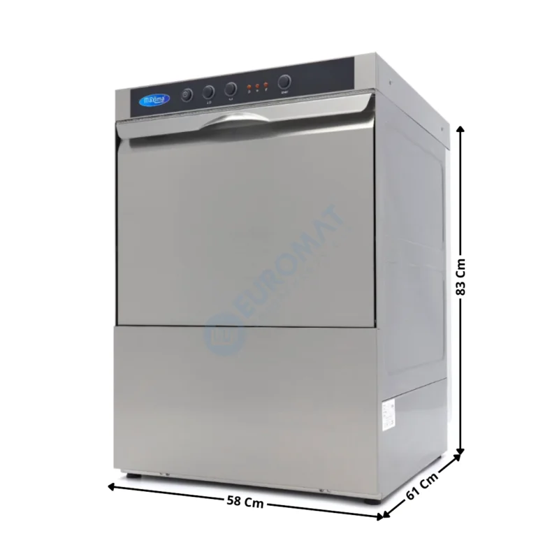 Expédition Rapide Lave Vaisselle 50x50 – 230V – Sans adoucisseur / Avec Liquide Détergeant / Avec Pompe de Vidange | 09240050 | MAXIMA
