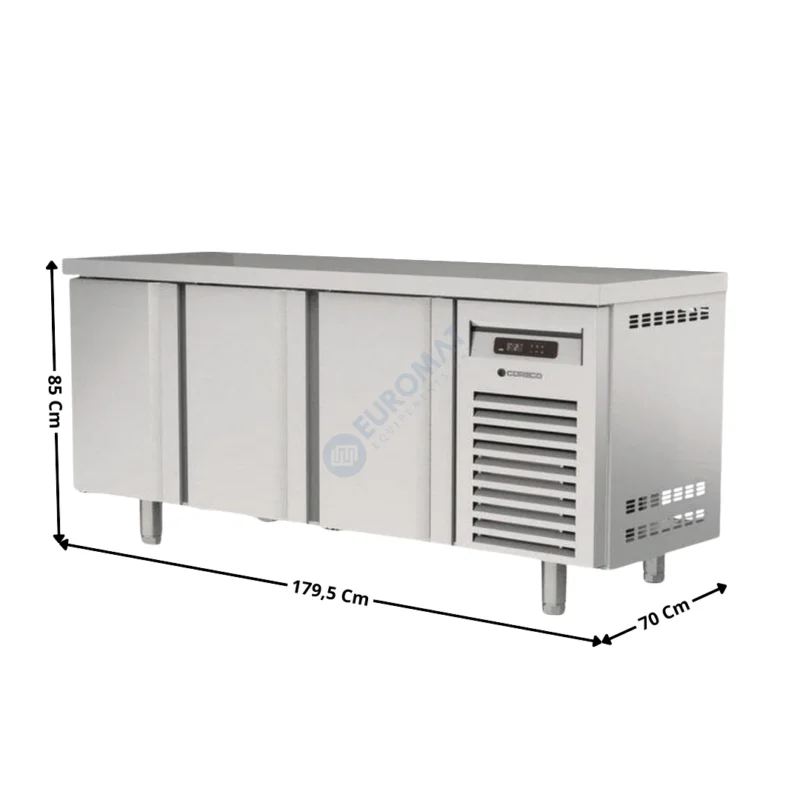Meuble Table réfrigérée 3 portes positive « Version Centrale » | MRS200C | CORECO Satisfait Ou Remboursé