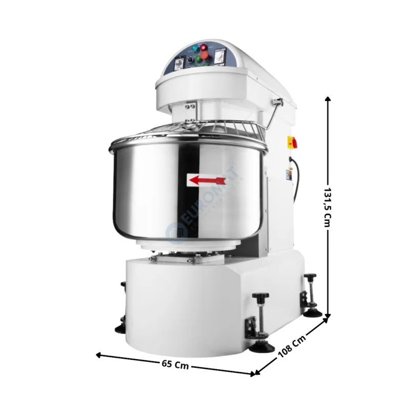 Quantité Limitée Pétrin à Spirale 100L. – Grille Relevable / Double Vitesse / 400V | 09361100 | MAXIMA