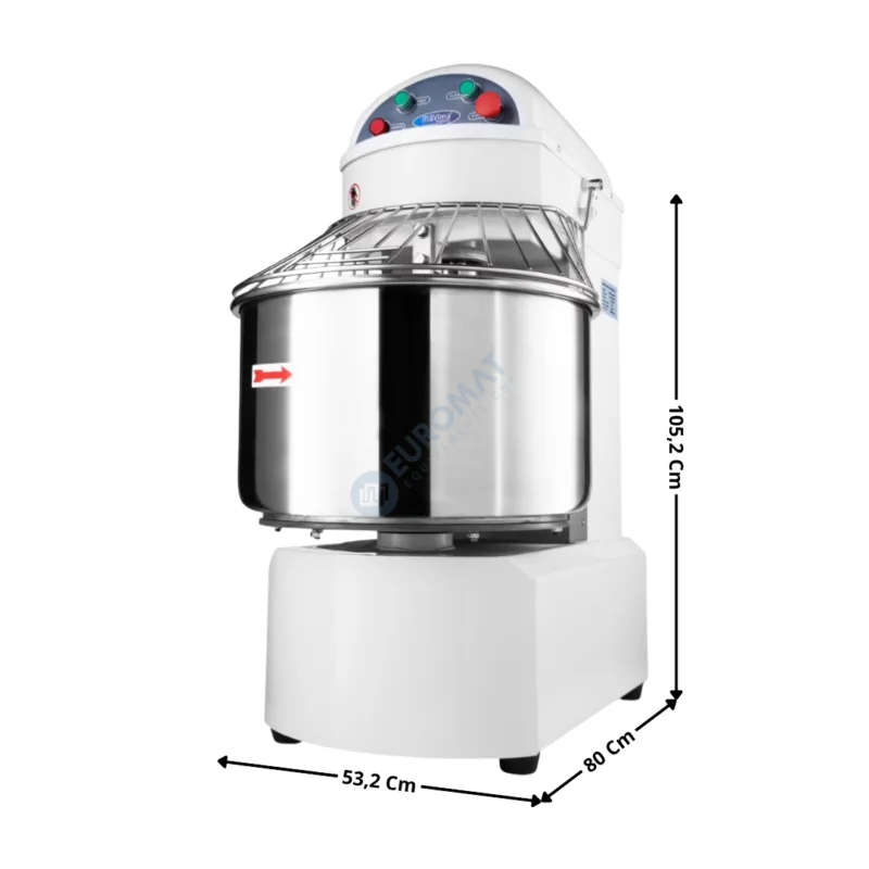 Nouveauté Pétrin à Spirale 50L. – Grille Relevable / Double Vitesse / 400V | 09361050 | MAXIMA
