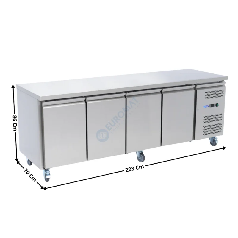 Prix Bas Meuble table réfrigérée / positive – 4 portes pleines GN1/1 | 09400397 | MAXIMA