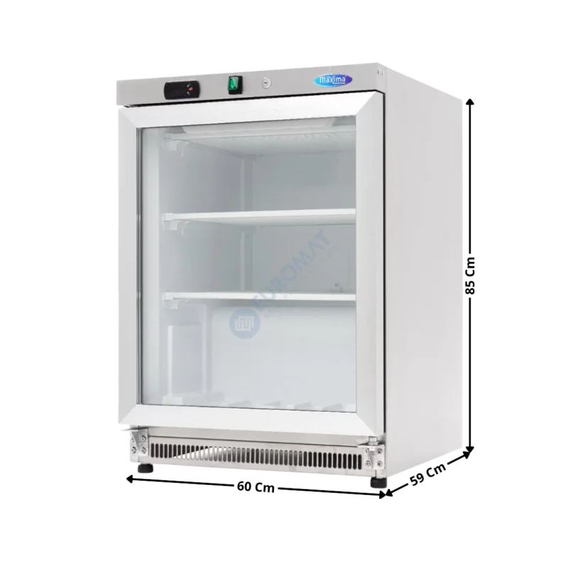 Armoire congélateur 200 L. – 1 porte vitrée | 09405011 | MAXIMA Certifié
