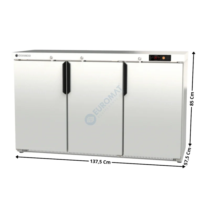 Soldes Arrière bar 3 portes battantes pleine – Inox – TOP | NRH350LI | CORECO