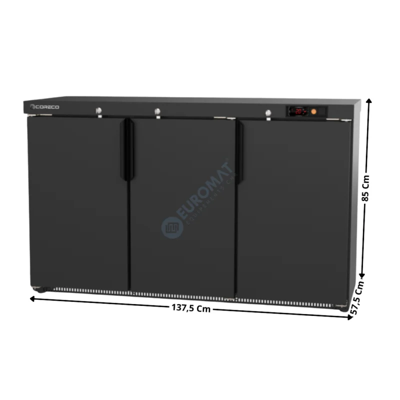 Arrière bar 3 portes battantes pleine TOP | NRH350L | CORECO Commande En Gros
